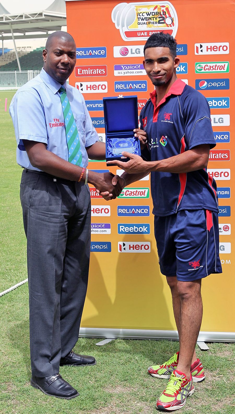 Irfan Ahmed with his Man of the Match Award