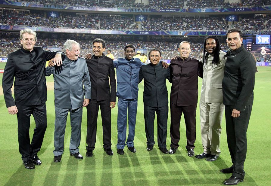 The IPL commentary team poses for a photo