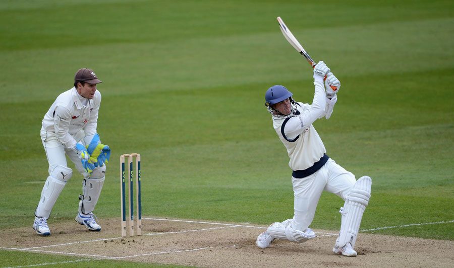 Ian Wardlaw hits out in Yorkshire's second innings