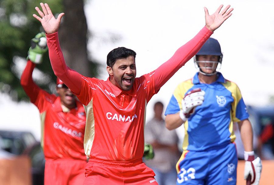 Canada's Rizwan Cheema took 6 for 34