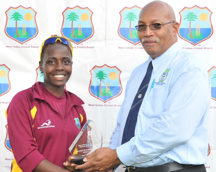 Shanel Daley gets the player-of-the-match award