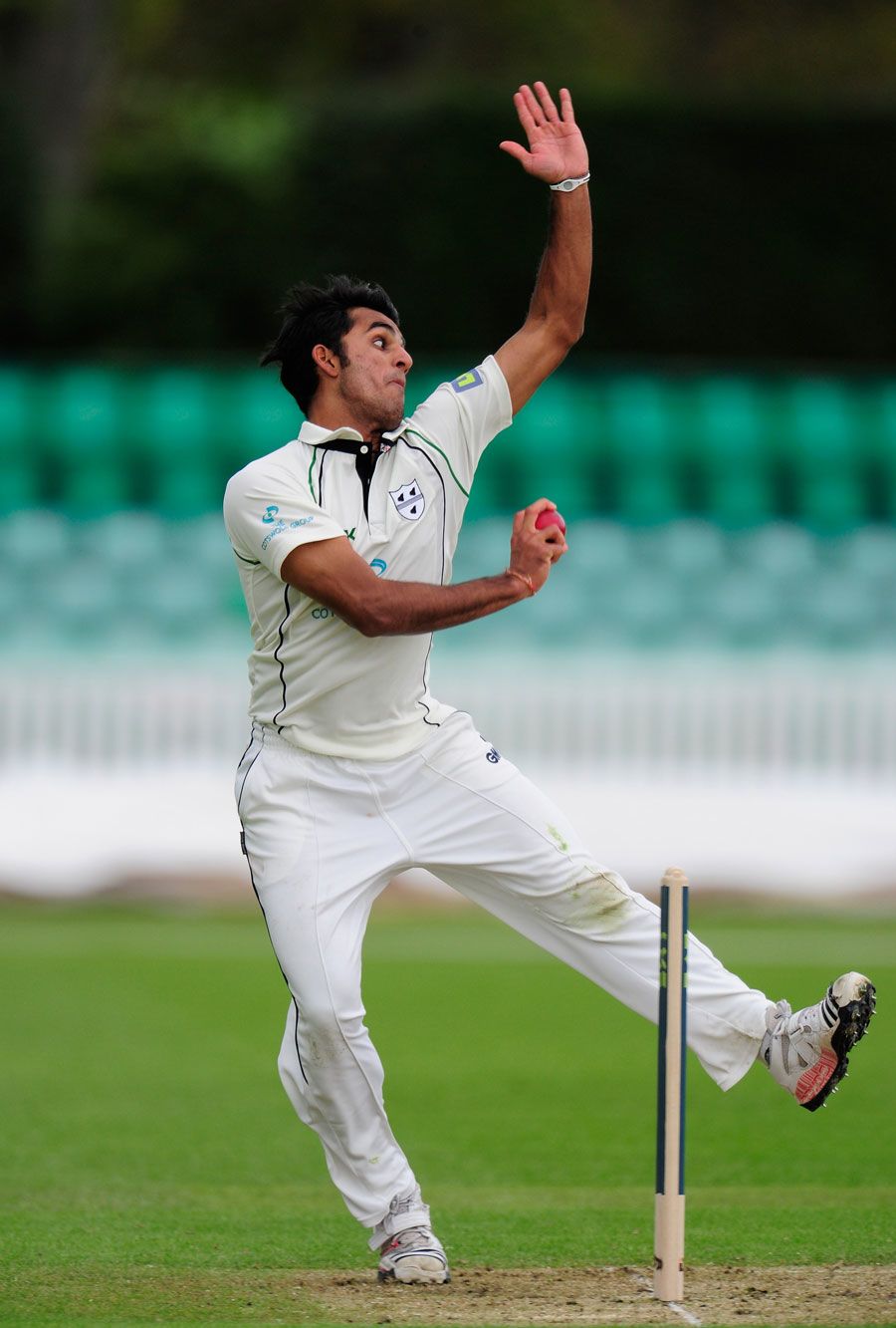 Aneesh Kapil bowls on the first morning