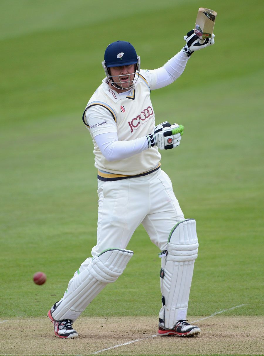 Anthony McGrath plays from the crease