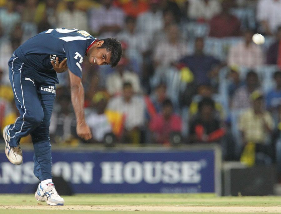 Veer Pratap Singh bowls