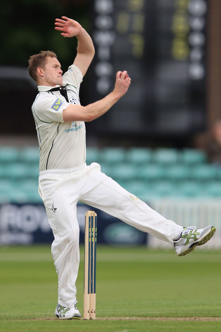 Gareth Andrew bowls on his first Championship appearance of the season