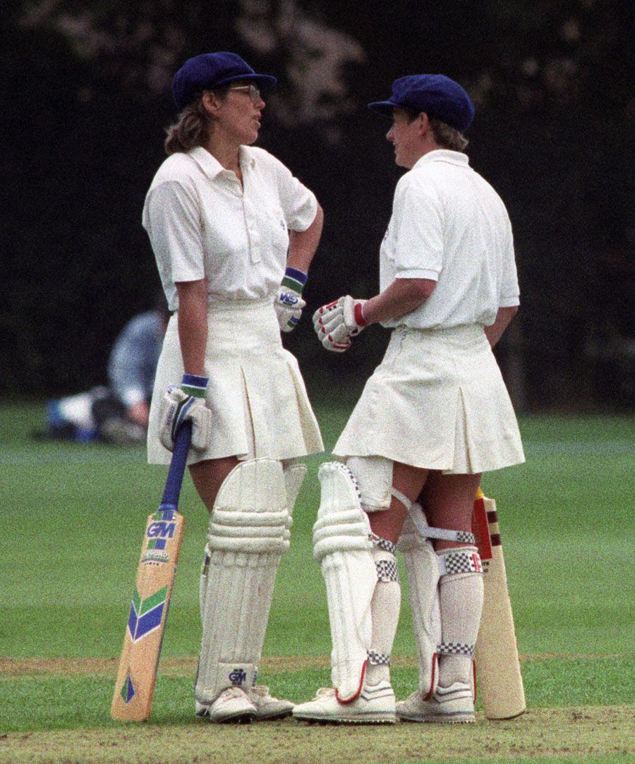 Carole Hodges and Jan Brittin chat during their partnership