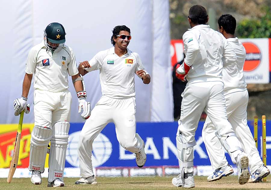 Saeed Ajmal was run out early on the fourth day by Suraj Randiv