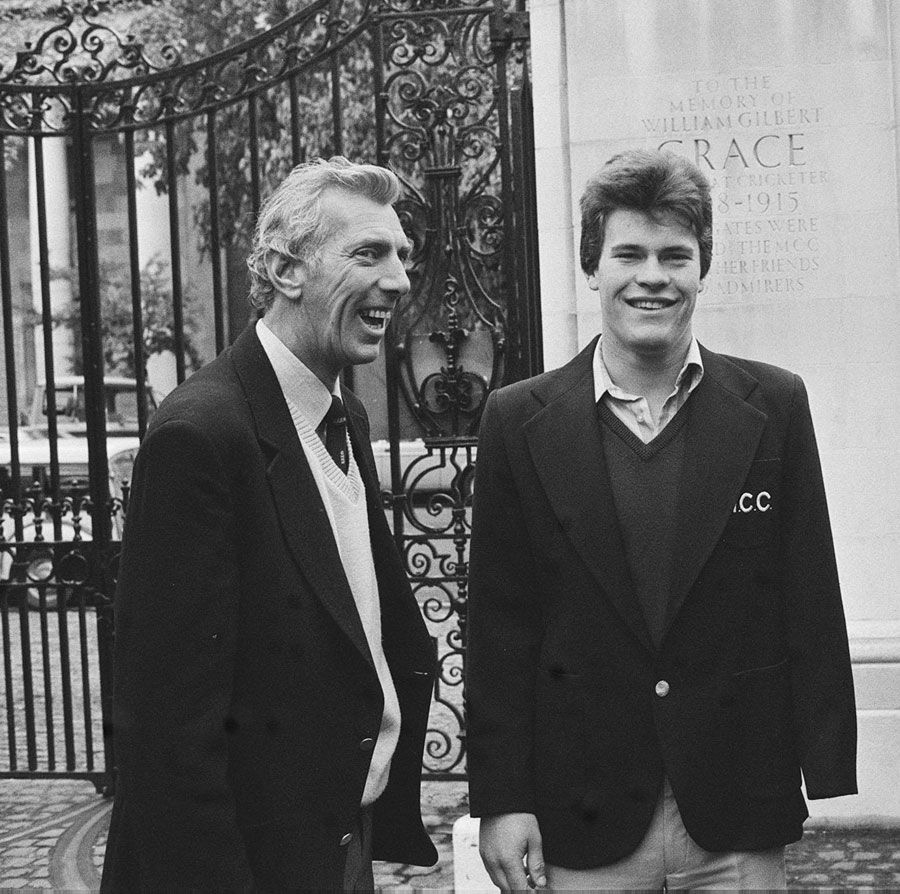MCC head coach Don Wilson with Paul Crump, a 16-year-old accepted into a training programme