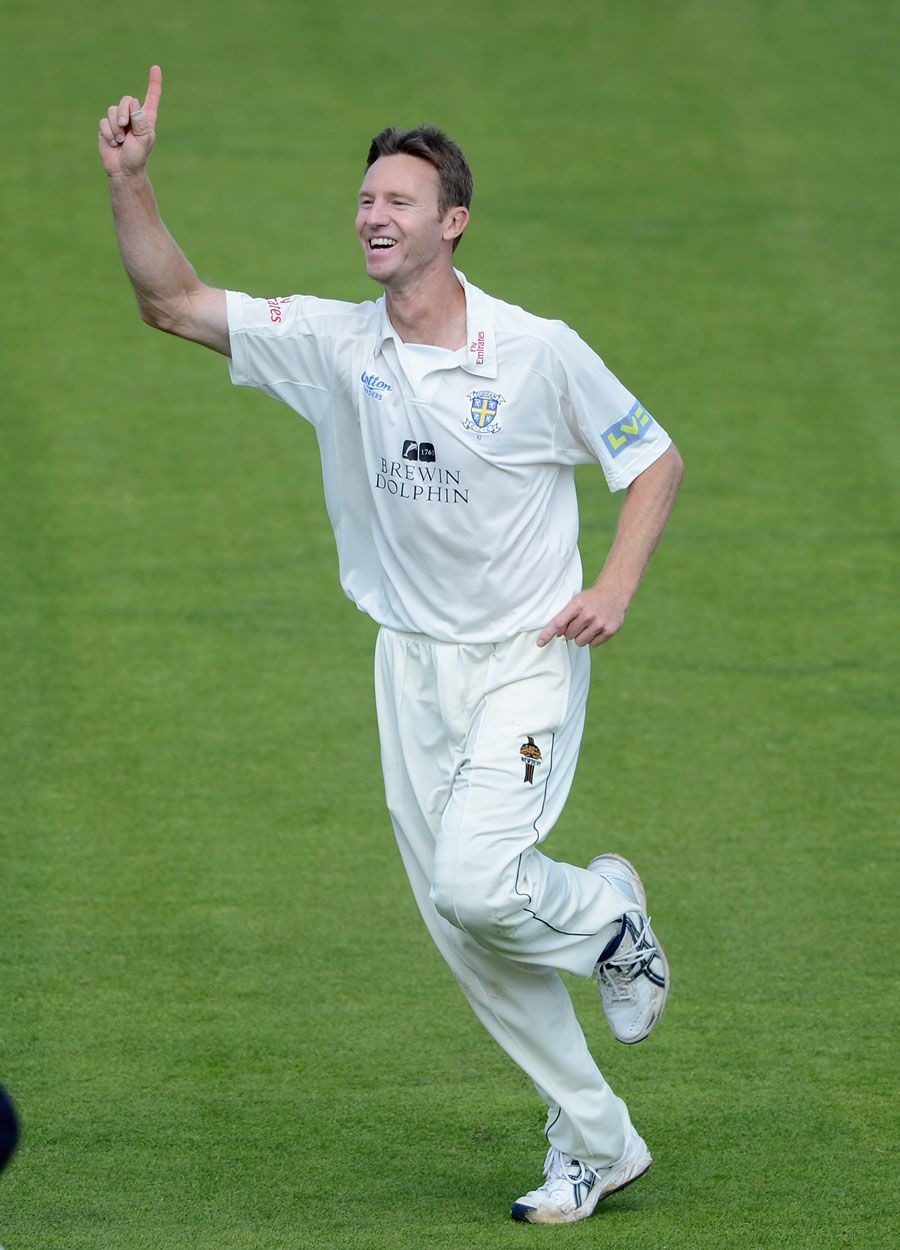 Callum Thorp celebrates removing Matthew Spriegel