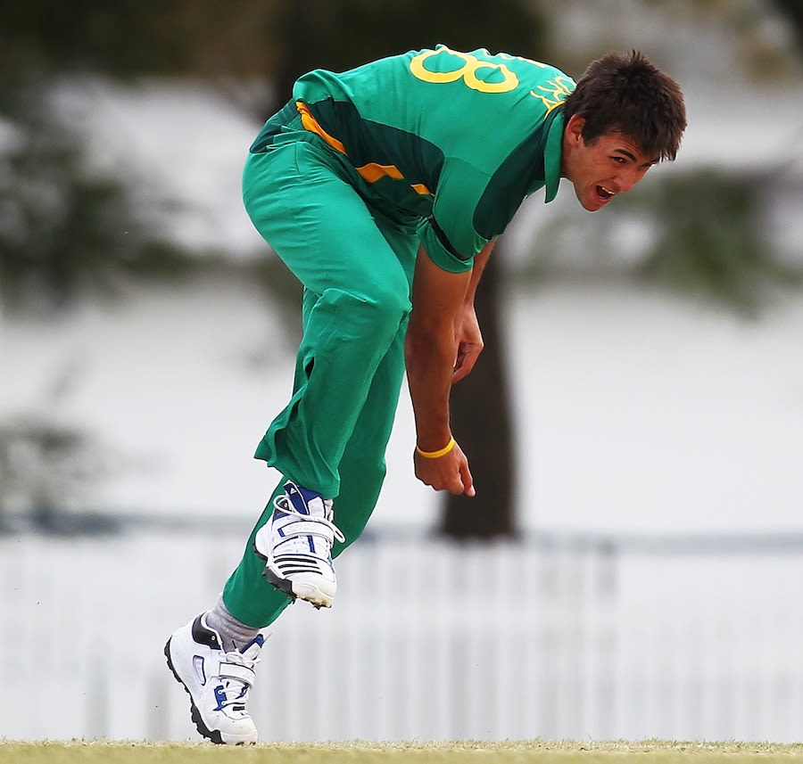 Corne Dry in his follow-through