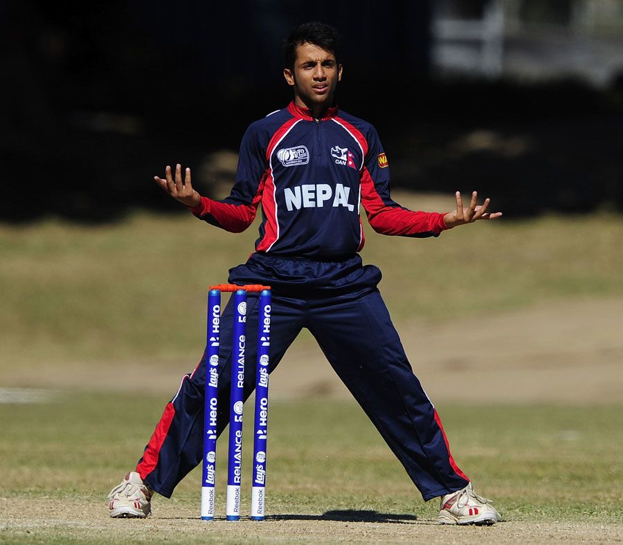 Nepal captain Prithu Baskota dismissed the Ireland openers