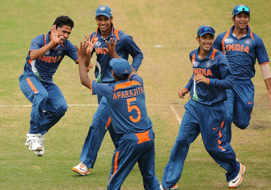 Ravikant Singh is ecstatic after claiming a wicket