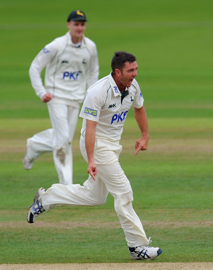 Paul Franks celebrates a dismissal