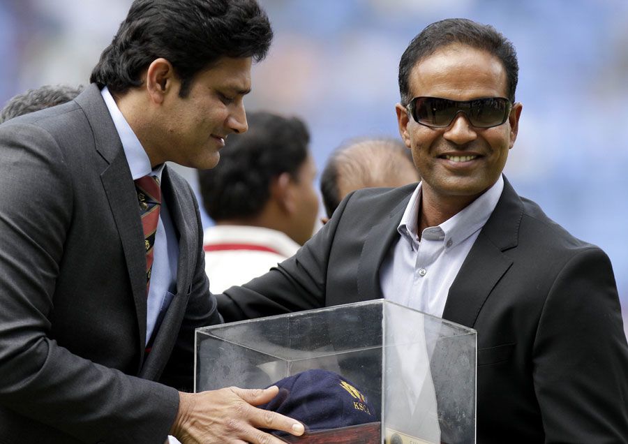 The Karnataka State Cricket Association felicitated Sunil Joshi