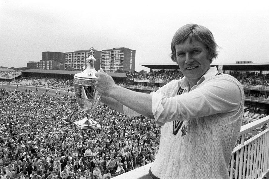 Somerset captain Brian Rose holds the Benson and Hedges cup