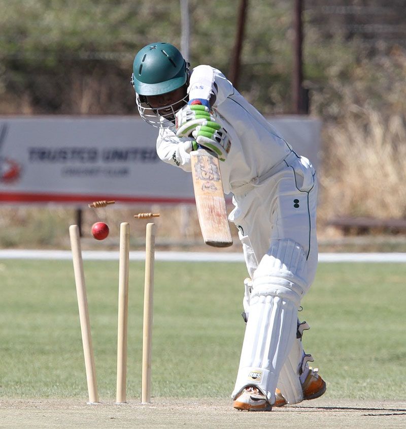Nelson Odhiambo was bowled as Kenya's tail didn't last long
