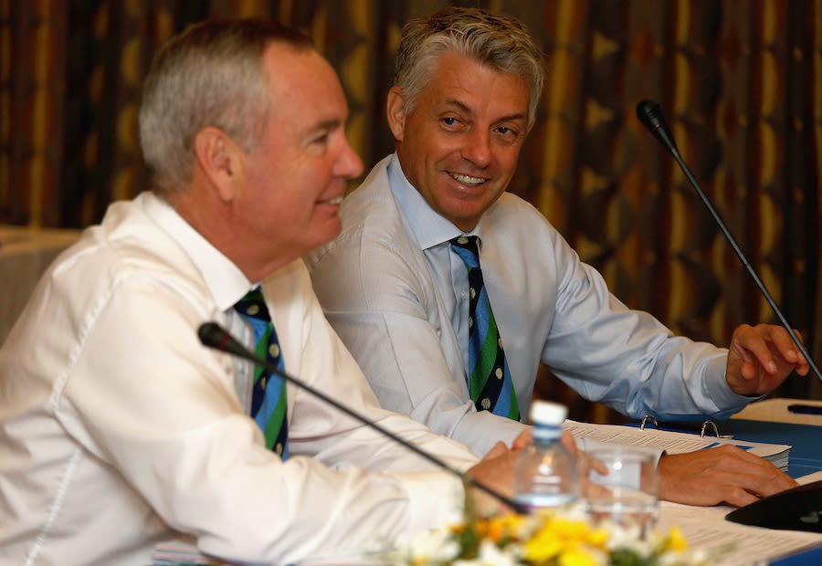 Alan Isaac and Dave Richardson during the ICC meeting