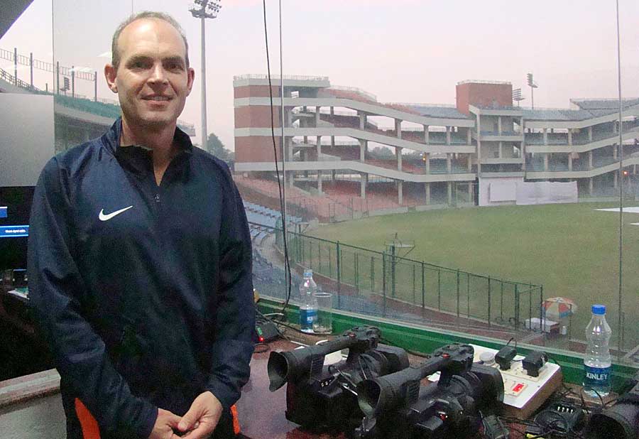 Simon Fry looks on at the Kotla