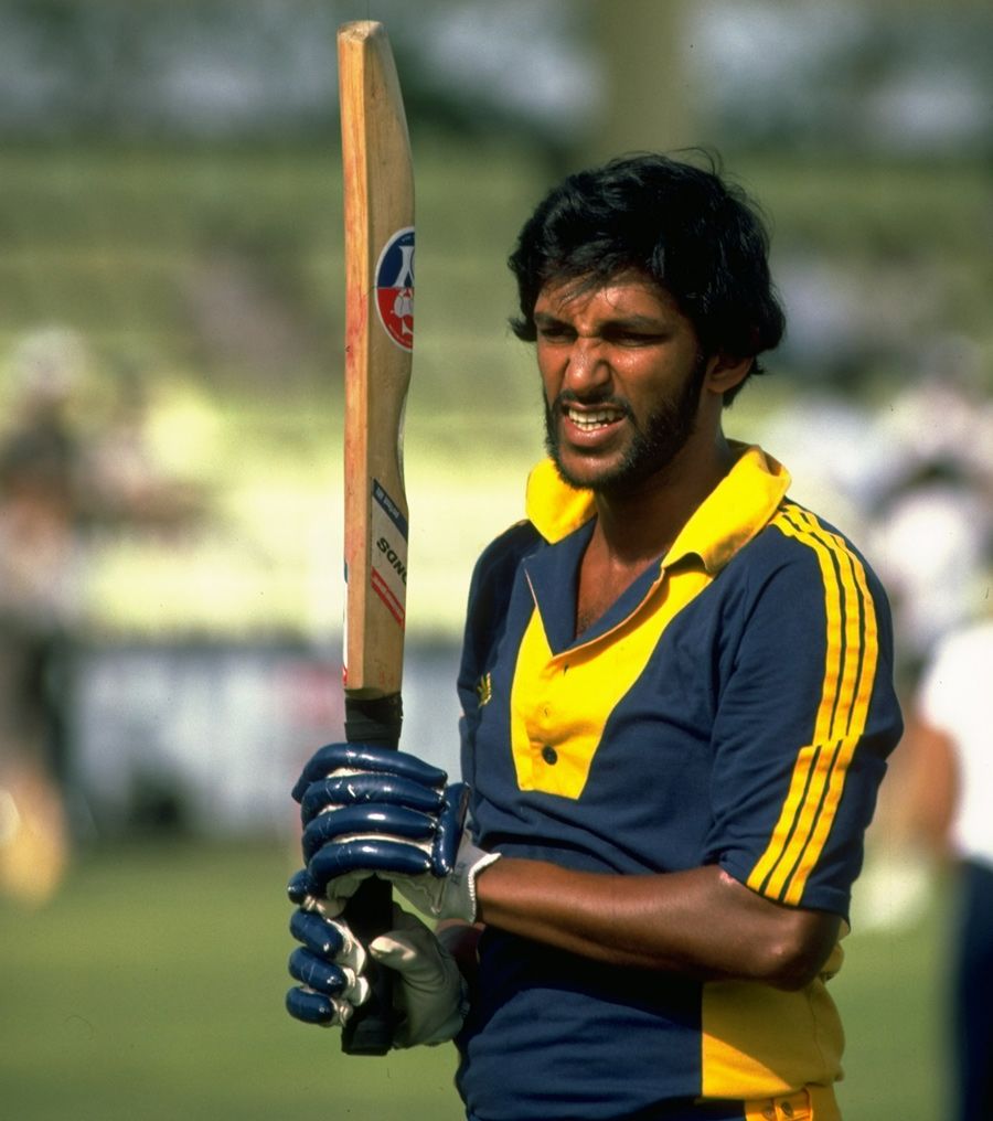 Ravi Ratnayeke bats against India