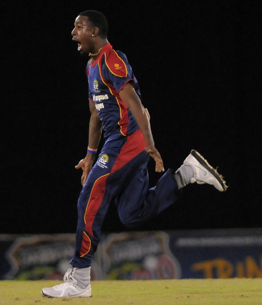 Derone Davis celebrates his hat-trick