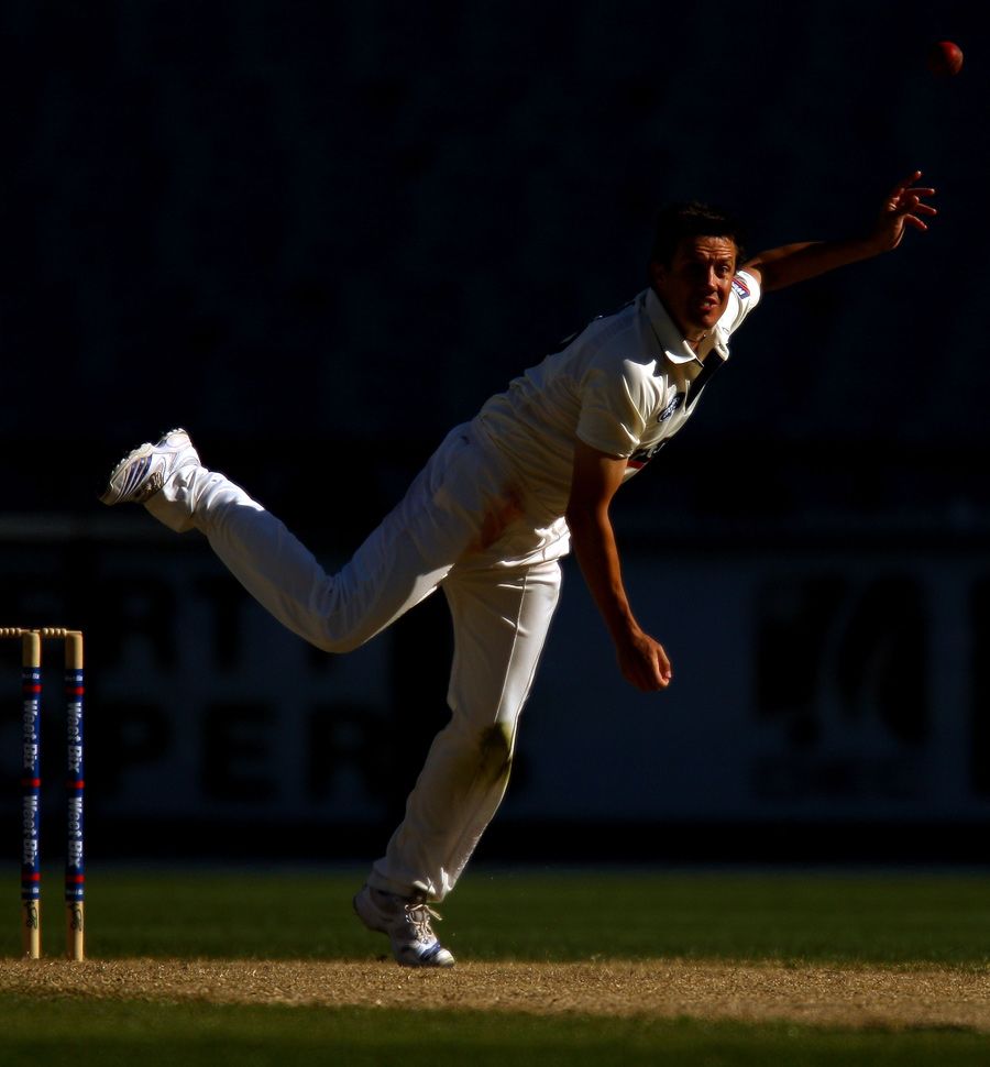 Bryce McGain bowls