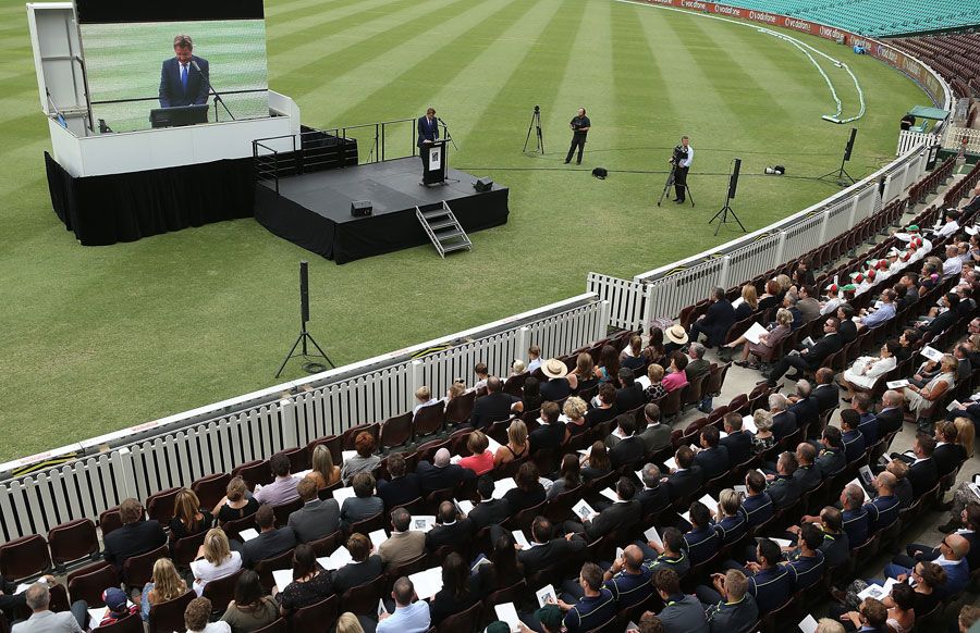 Mark Nicholas at Tony Greig's memorial service