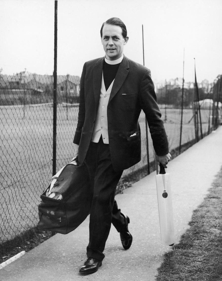 The Reverend David Sheppard arrives at the Club Cricket Conference