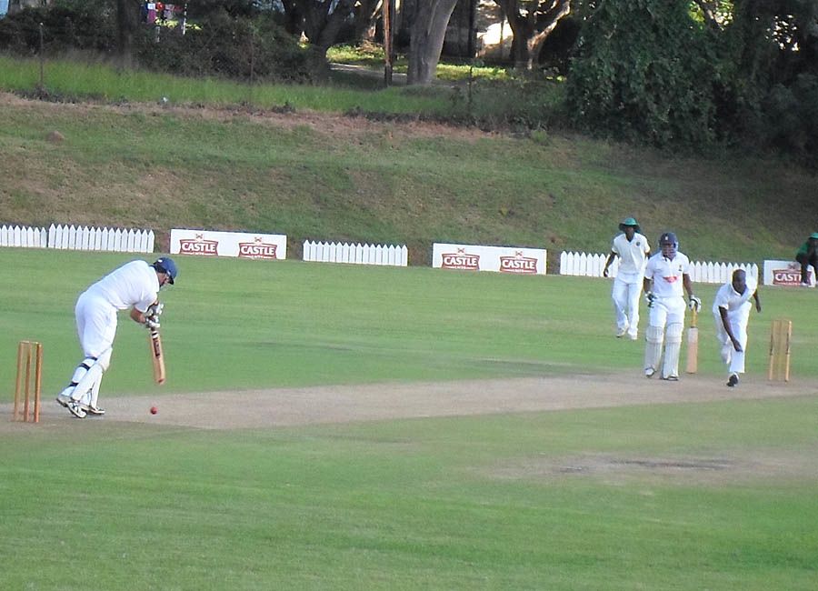 Peter Burgoyne survived 78 balls for his unbeaten 18
