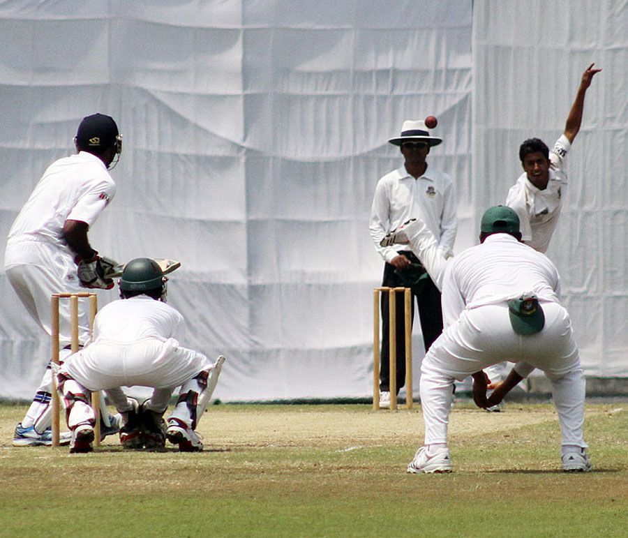 AK Tyronne bowls for Sri Lanka Under-19