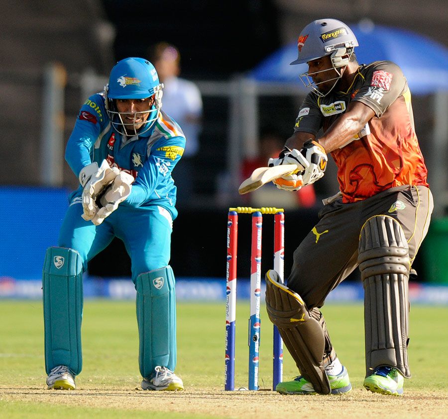 Biplab Samantray plays a cut shot