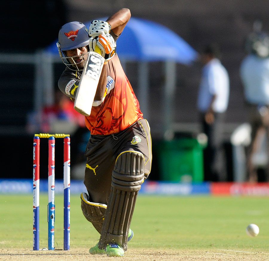 Biplab Samantray drives down the ground