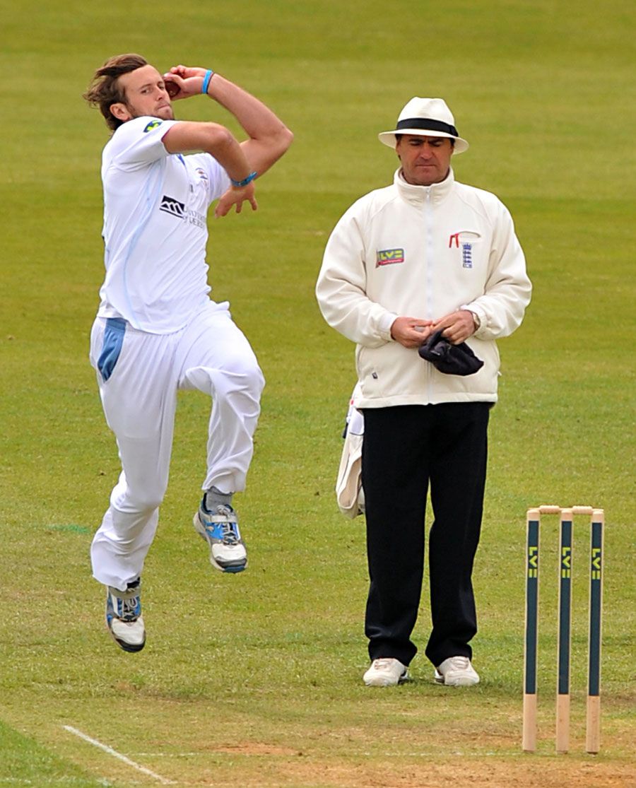 Ross Whiteley in his delivery stride