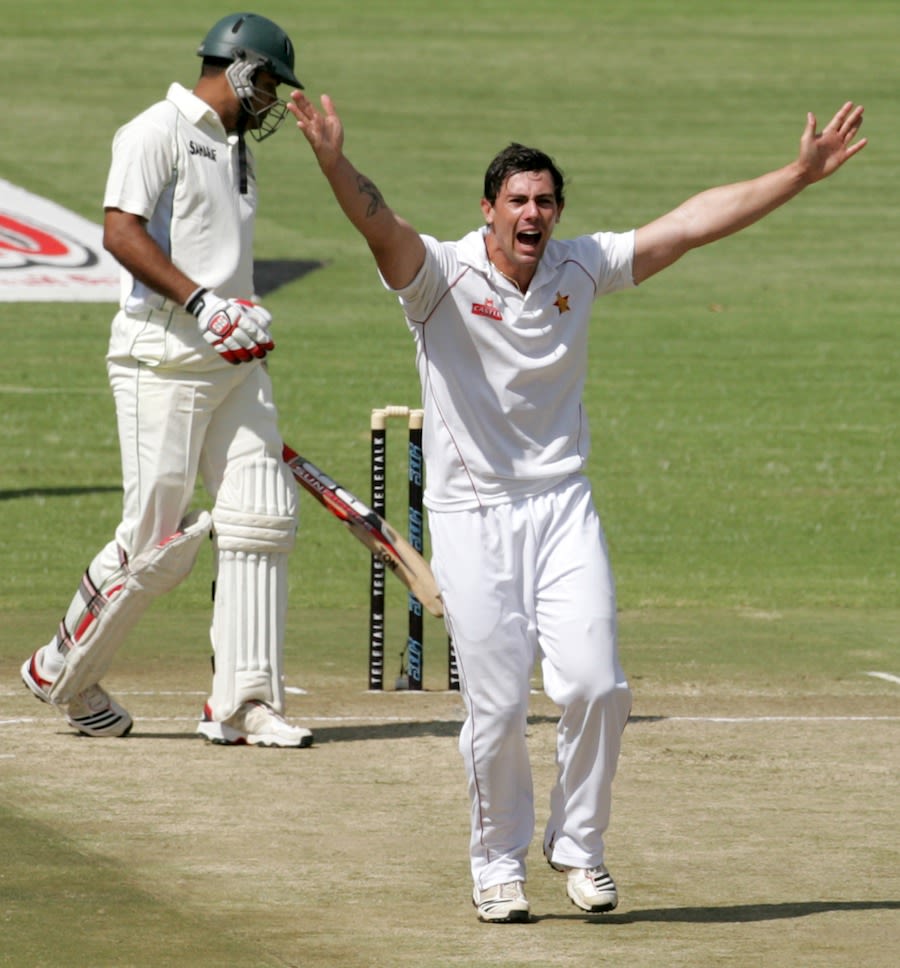 Keegan Meth appeals for a wicket