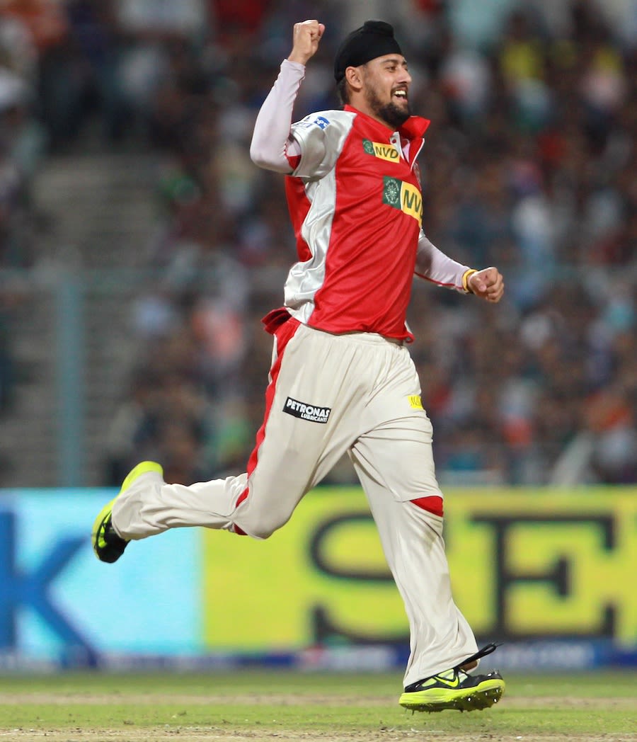 Harmeet Singh celebrates Jacques Kallis' wicket