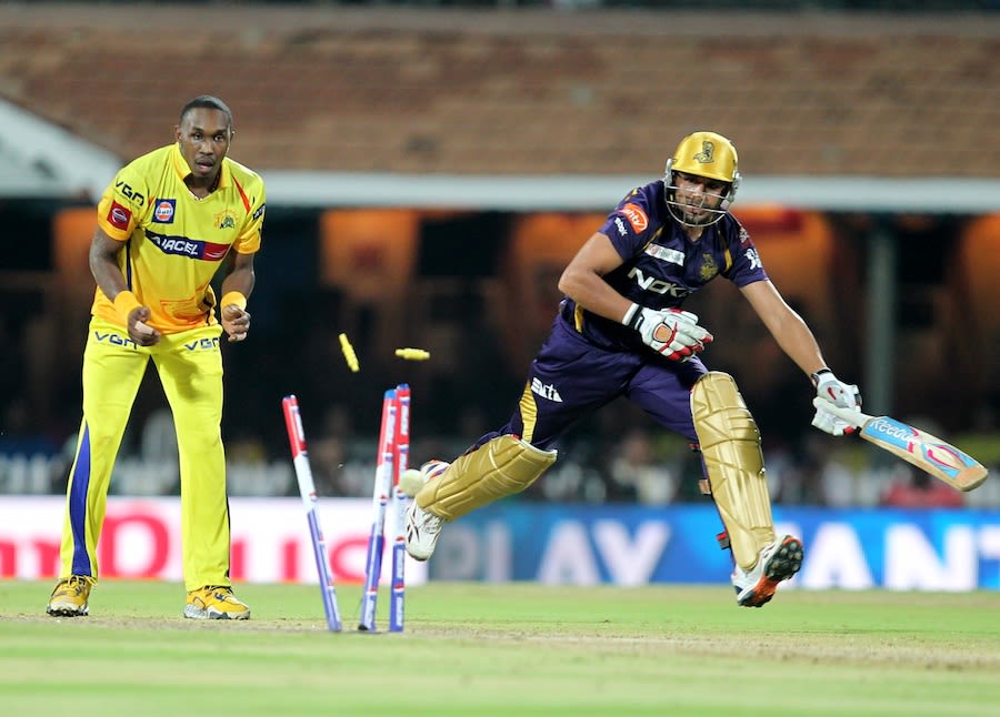 Manvinder Bisla was run out by a direct hit