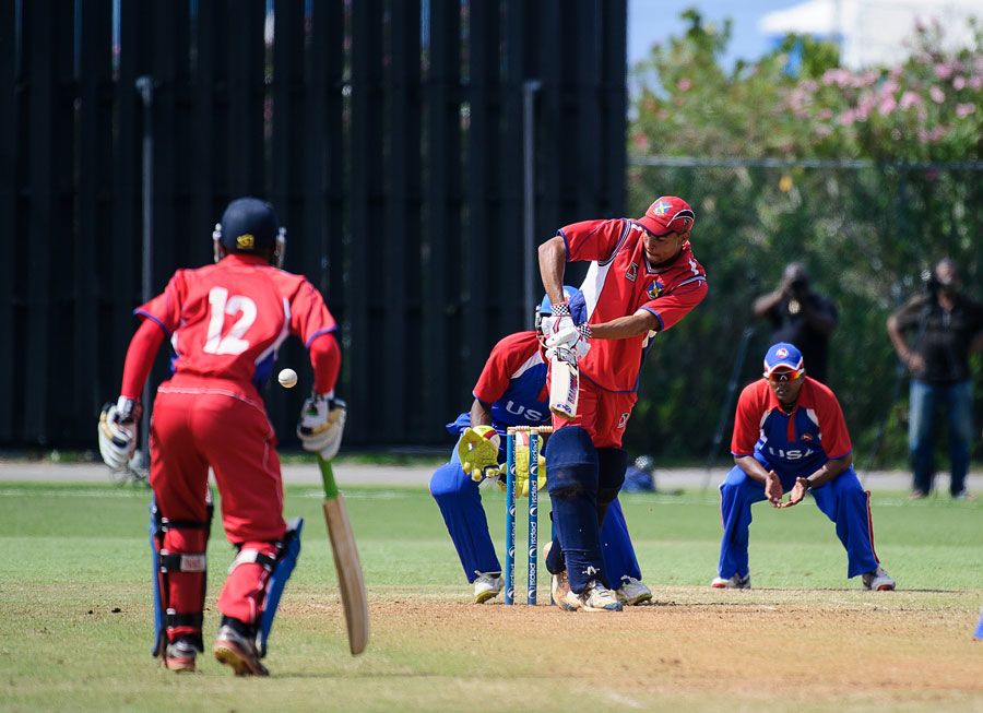 Bermuda's Chris Douglas whips one off his hips in his match-winning 89