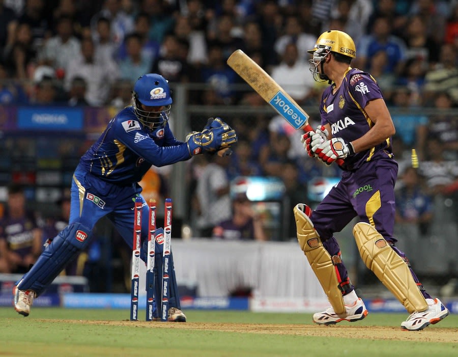 Manvinder Bisla was stumped by Dinesh Karthik