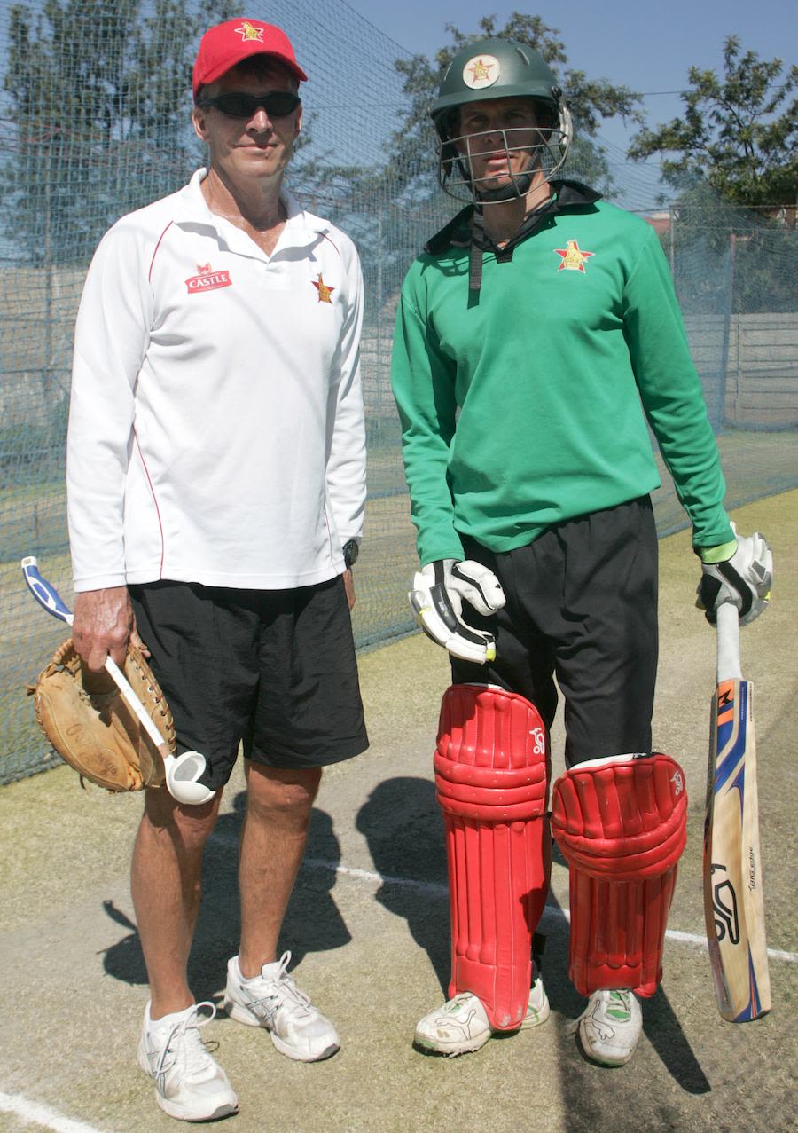 Zimbabwe coach Andy Waller with his son Malcolm
