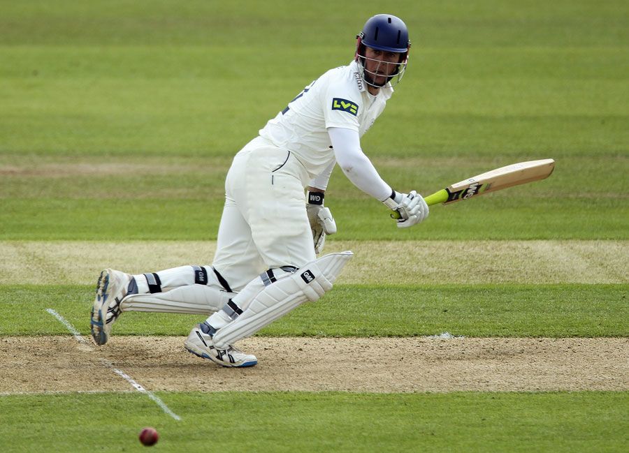 Joe Sayers turns the ball off his pads