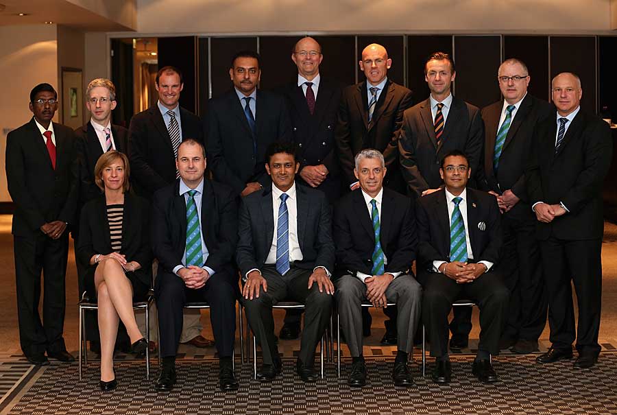 Members of the ICC Cricket Committee ahead of their meeting at Lords