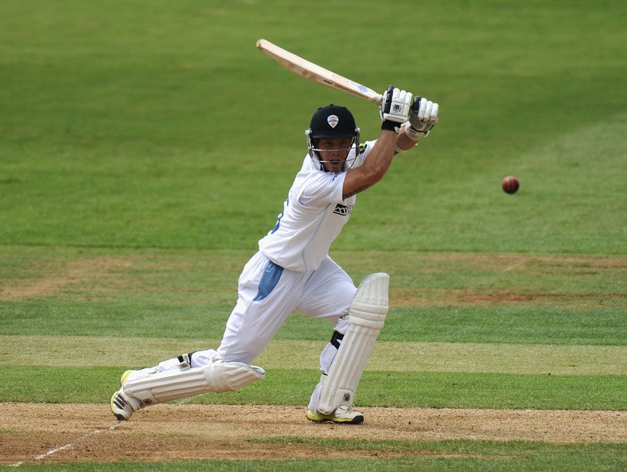 Richard Johnson gets forward to drive