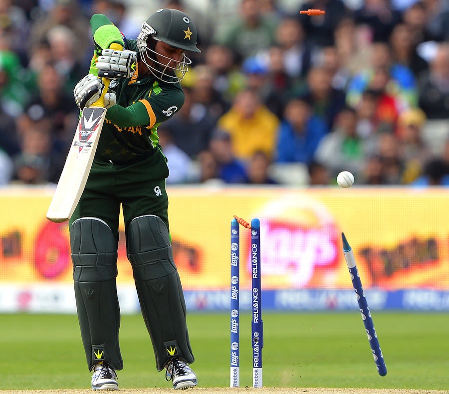 Imran Farhat is bowled by Chris Morris