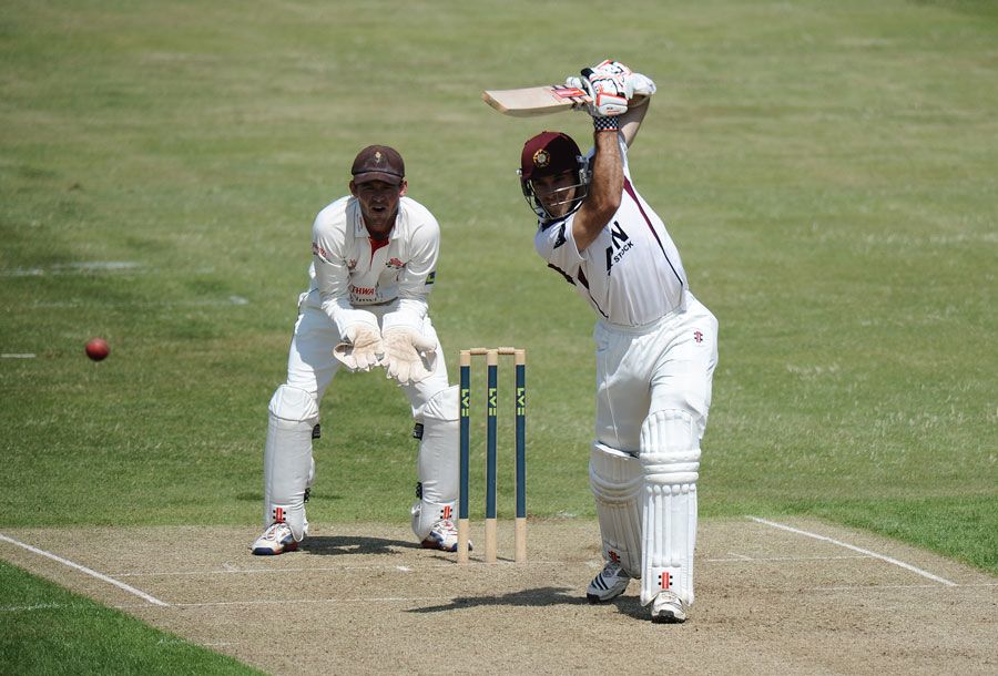 Kyle Coetzer drives during his innings of 38