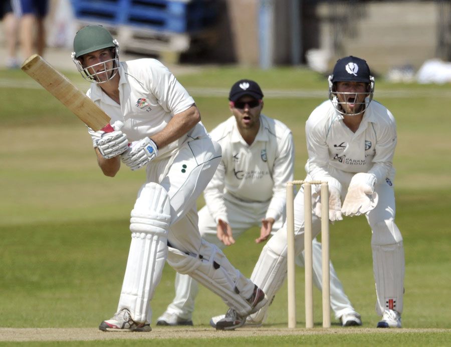 Duncan Allan flicks the ball to the leg side