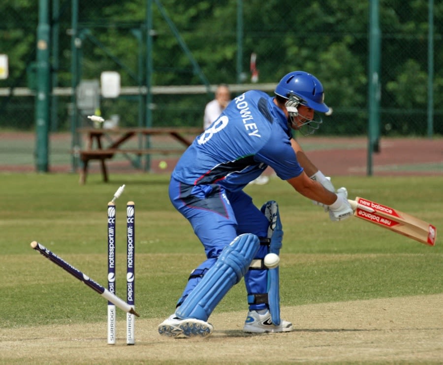 Damian Crowley was bowled for 13