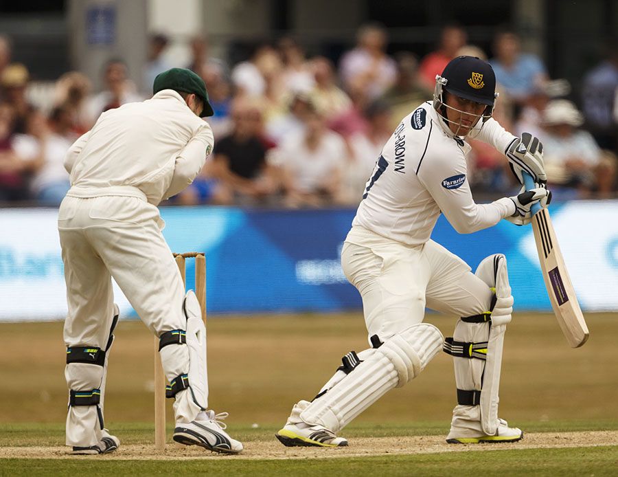 Rory Hamilton-Brown was caught behind for a rapid 73