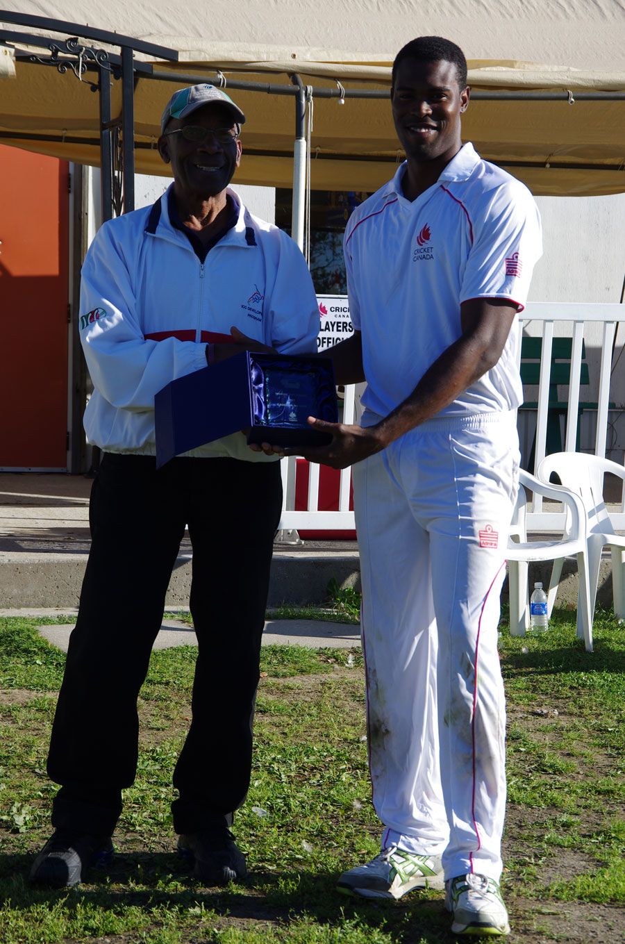 Jeremy Gordon with his Man-of-the-Match award