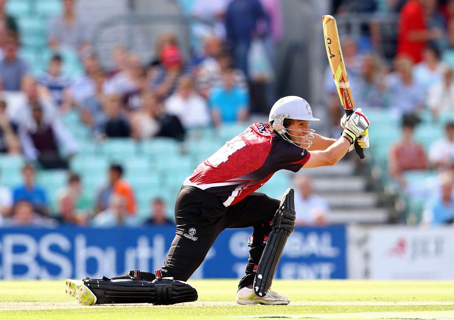 Chris Jones drives into the covers