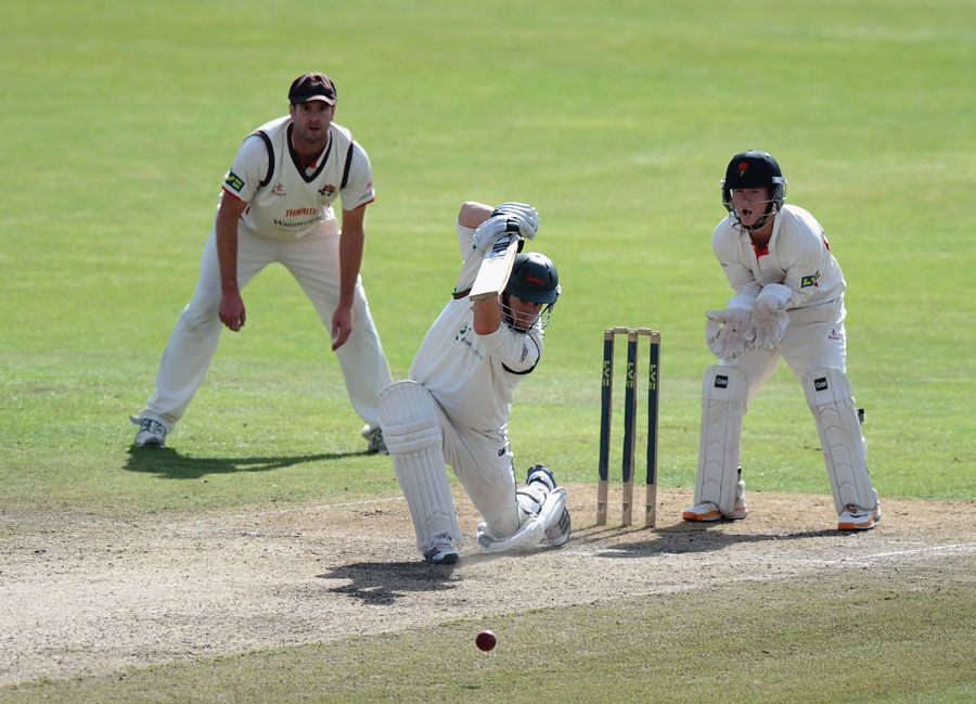 Matthew Boyce gets forward to drive