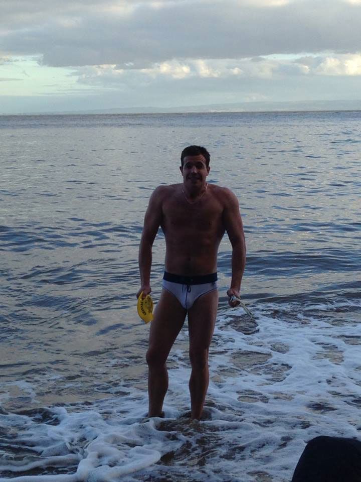 Adam Shantry during training for his English Channel swim